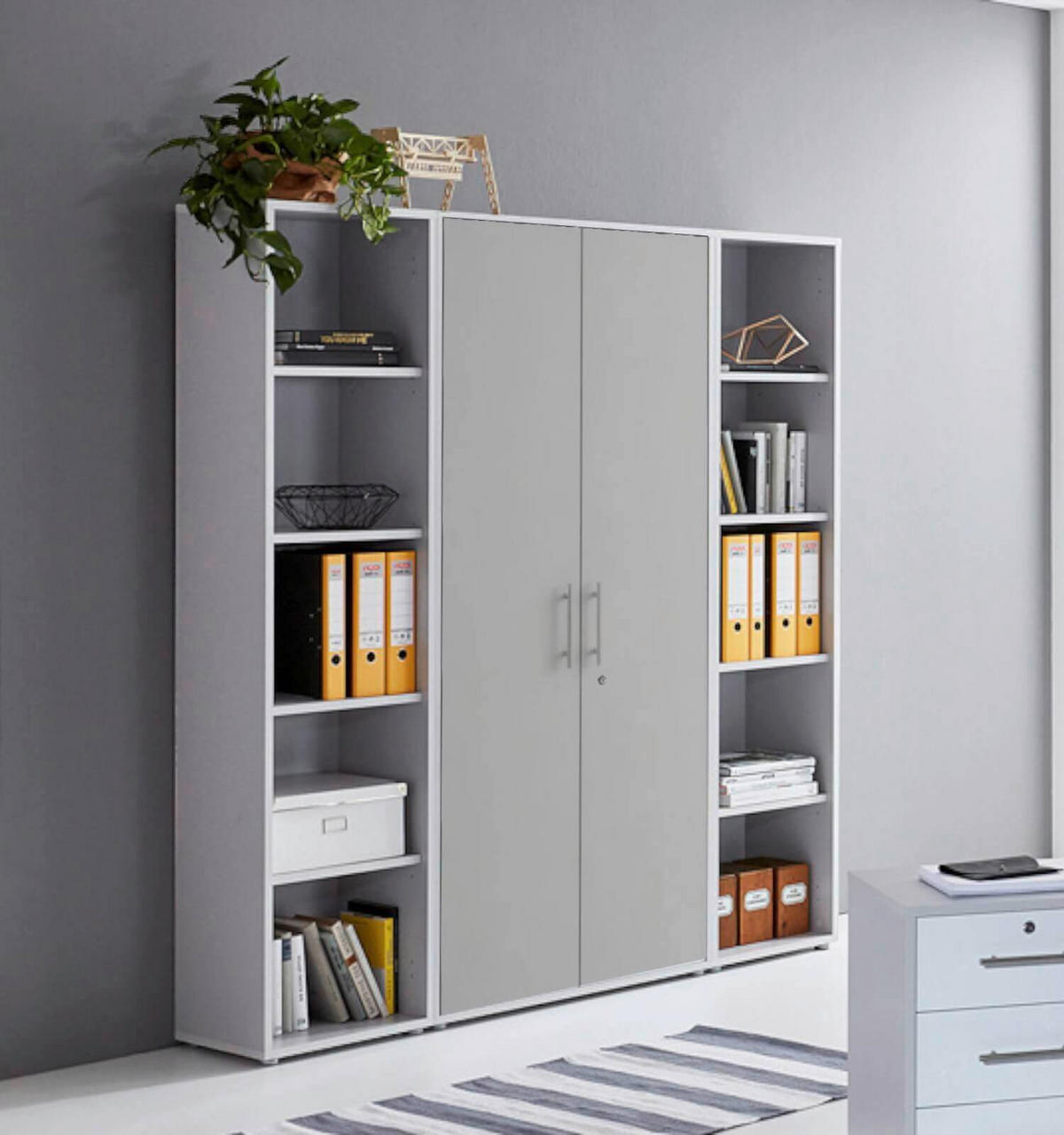 AKTENSCHRANK 172,6/185,6/33 cm  - Hellgrau, MODERN, Holzwerkstoff (172,6/185,6/33cm) - MID.YOU