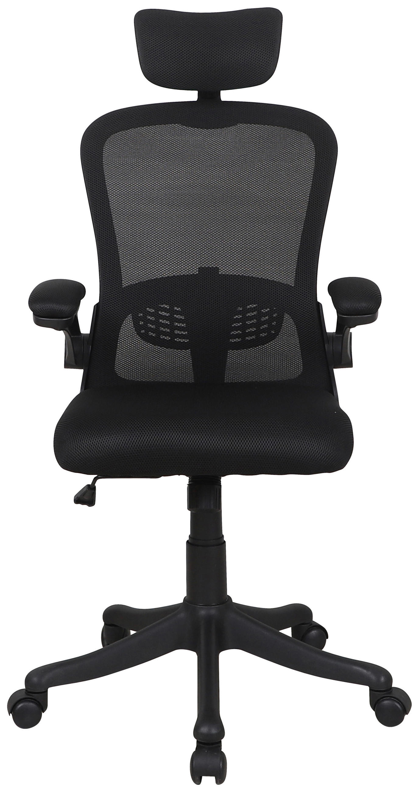SCAUN ROTATIV  plasă tensionată negru  - argintiu/negru, Modern, plastic/textil (59/114-124/65cm) - MID.YOU