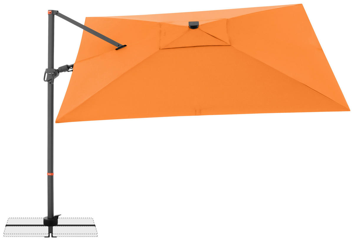 FÜGGŐ NAPERNYŐ  300/220 cm  - narancs/ezüstszínű, Basics, textil/fém (300/220cm) - KNIRPS