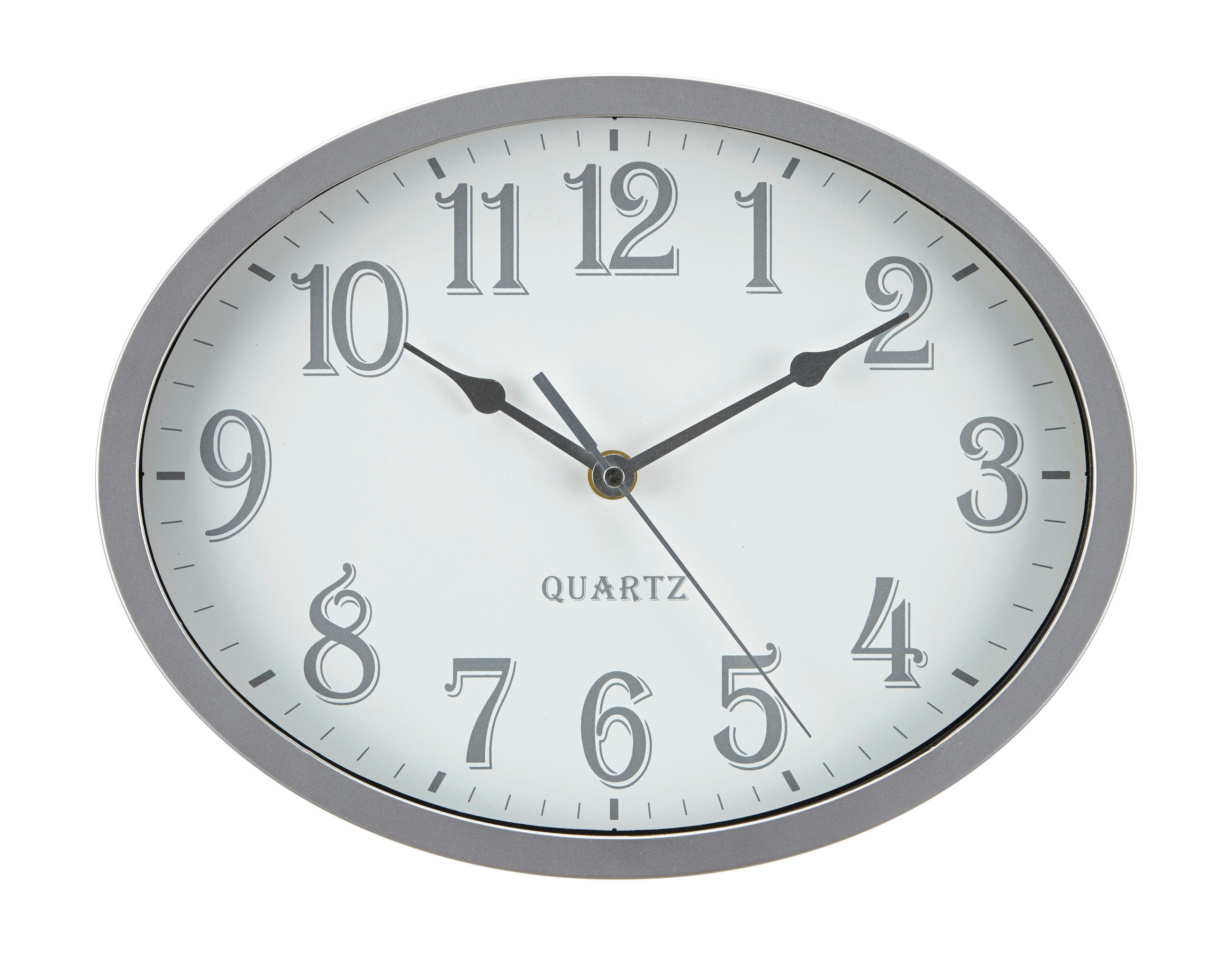 WANDUHR  29/22 cm  - Weiss/Silberfarben, Basics, Kunststoff (29/22cm) - Ambia Home