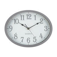 ZIDNI SAT        29/22 cm  - bela/srebrna, Osnovno, plastika (29/22cm) - Ambia Home