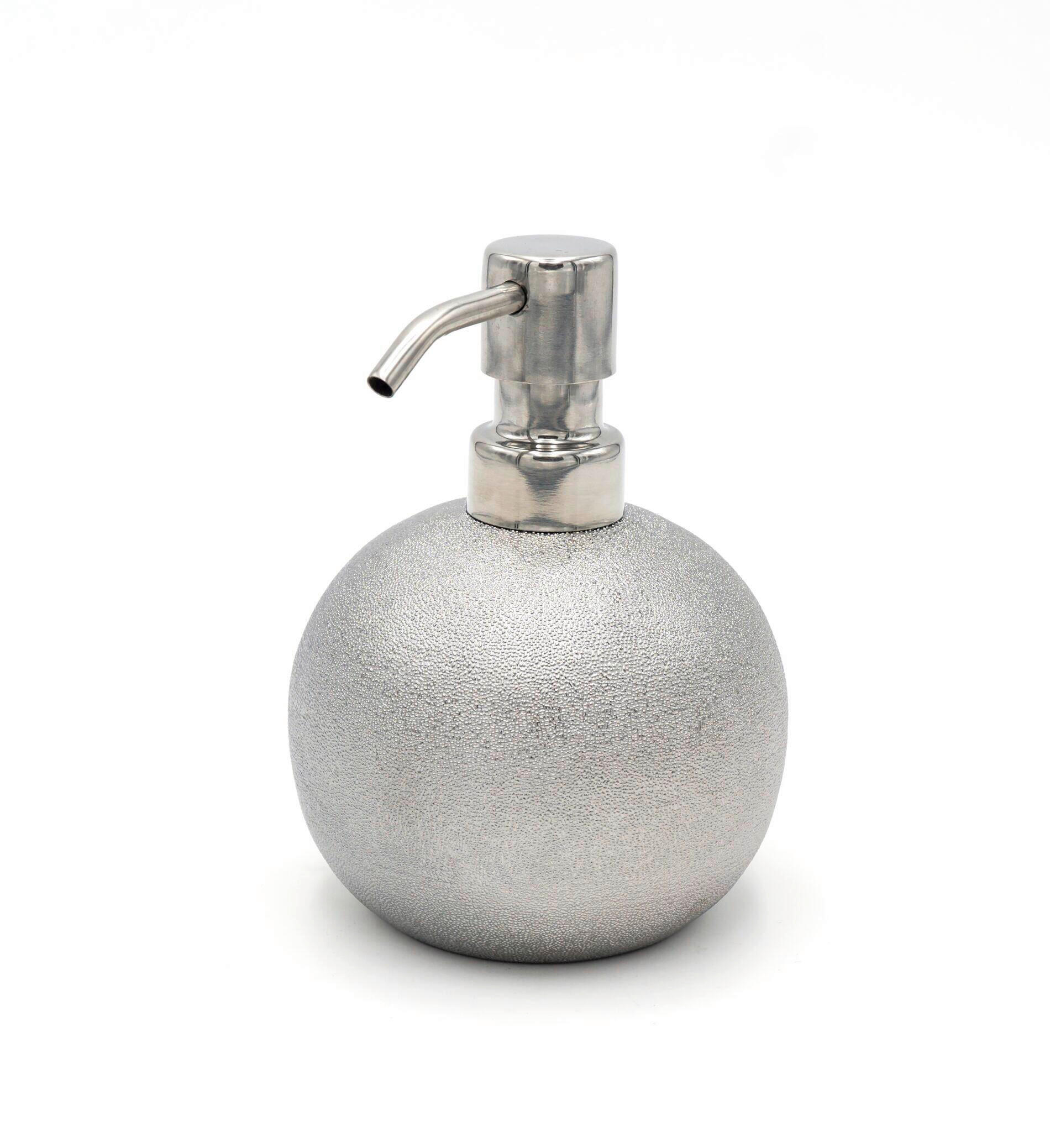 SEIFENSPENDER Metall, Keramik  - Silberfarben, Basics, Keramik/Metall (10,6/13,9/10,6cm) - Sadena