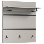 GARDEROBENPANEEL  in 85/93/25 cm  - Schwarz/Grau, Design, Holzwerkstoff (85/93/25cm) - Xora