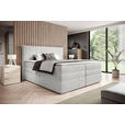 BOXSPRINGBETT 180/200 cm  in Hellgrau  - Hellgrau/Schwarz, Design, Kunststoff/Textil (180/200cm) - Esposa