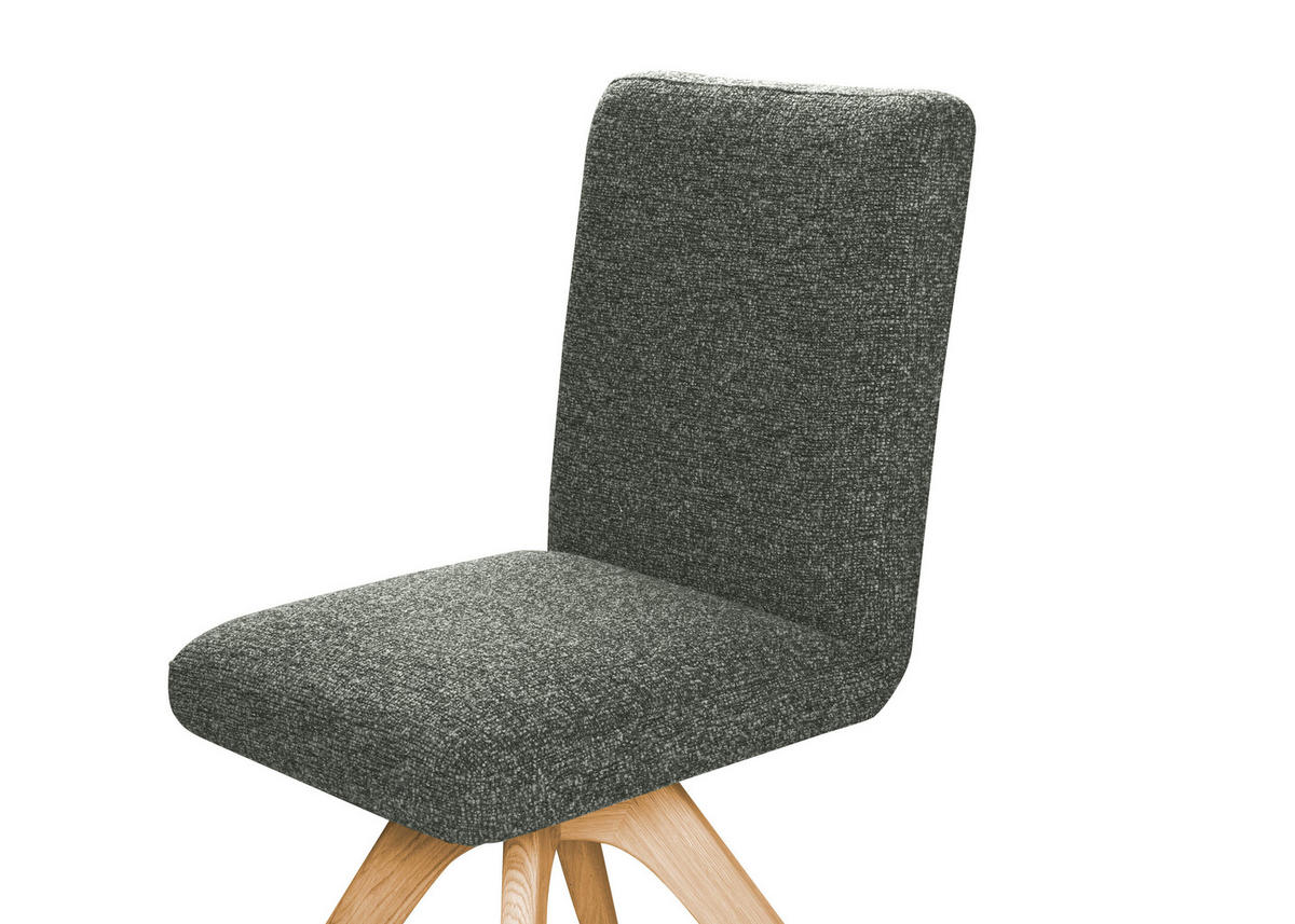 STUHL  Stoffauswahl, Typenauswahl Webstoff  Grün  - Eichefarben/Grün, KONVENTIONELL, Holz/Textil (47/89/60cm) - Linea Natura