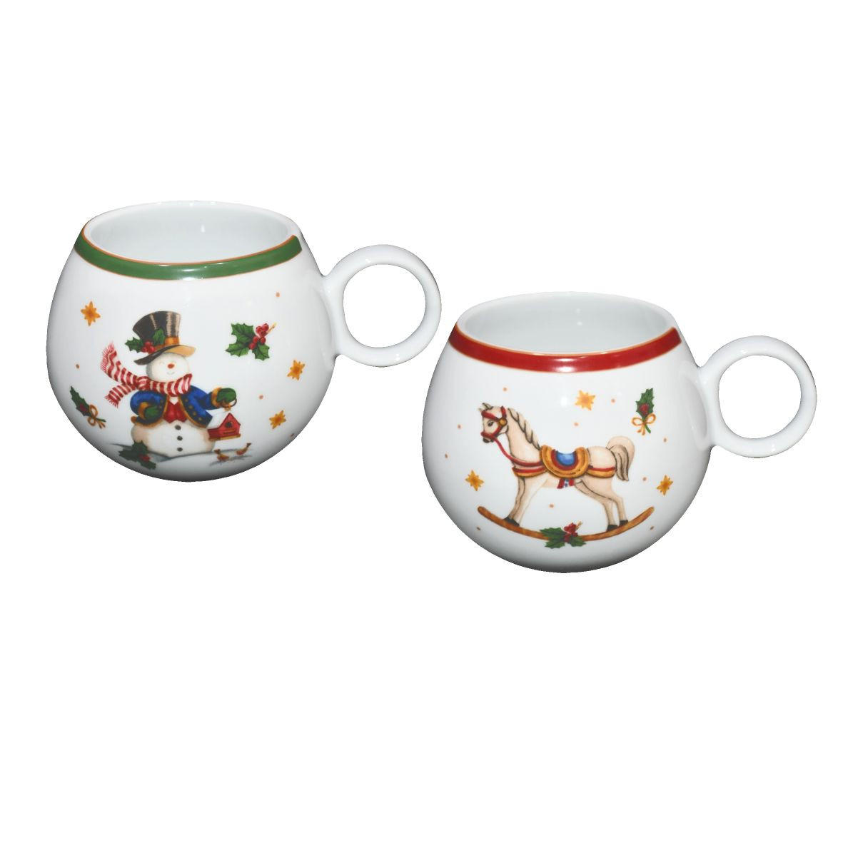 KÁVÉSBÖGRE 430 ml  - piros/zöld, Konventionell, kerámia (430ml) - X-Mas