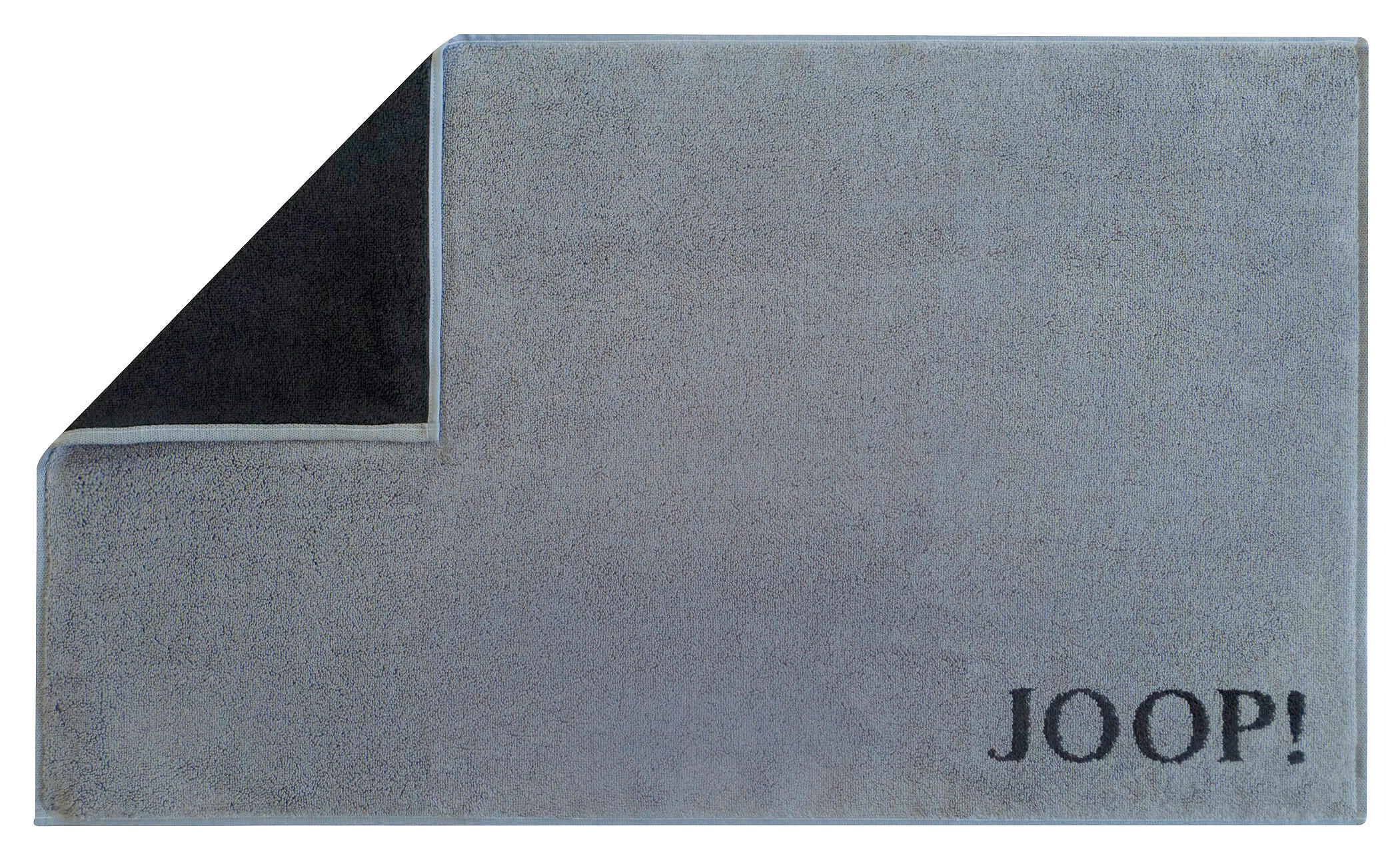 BADEMATTE CLASSIC DOUBLEFACE Anthrazit, Schwarz 50/80 cm  - Anthrazit/Schwarz, Basics, Textil (50/80cm) - Joop!