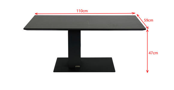 COUCHTISCH in Metall, Keramik, Holzwerkstoff 110/59/47-66 cm - Anthrazit/Schwarz, Design, Keramik/Holzwerkstoff (110/59/47-66cm) - Dieter Knoll