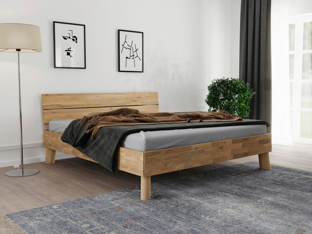 BETT 180/200 cm  in Naturfarben  - Naturfarben, MODERN, Holz (180/200cm) - MID.YOU
