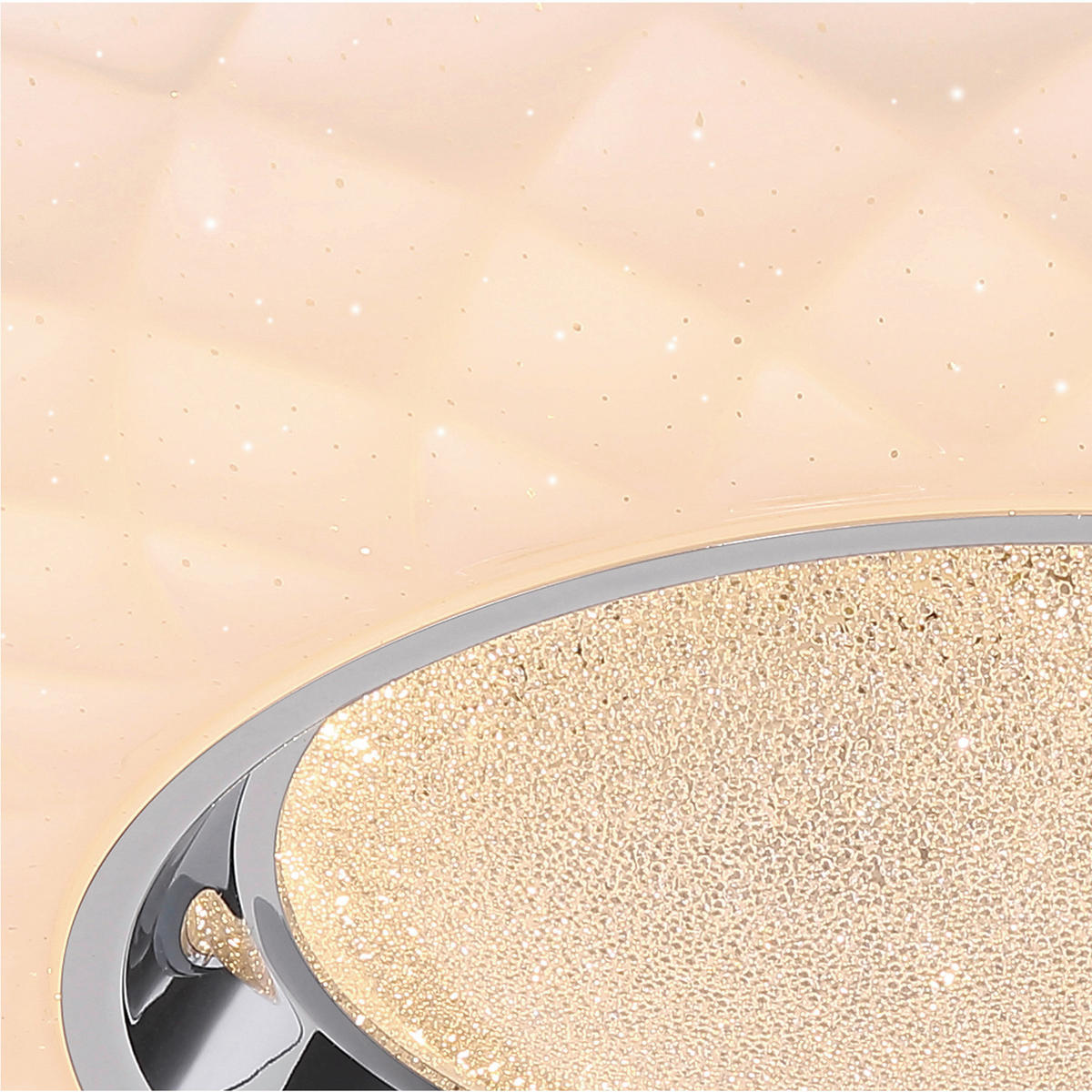 PLAFONIERĂ CU LED - alb/opal, Design, plastic/metal (49/6.8cm) - Novel