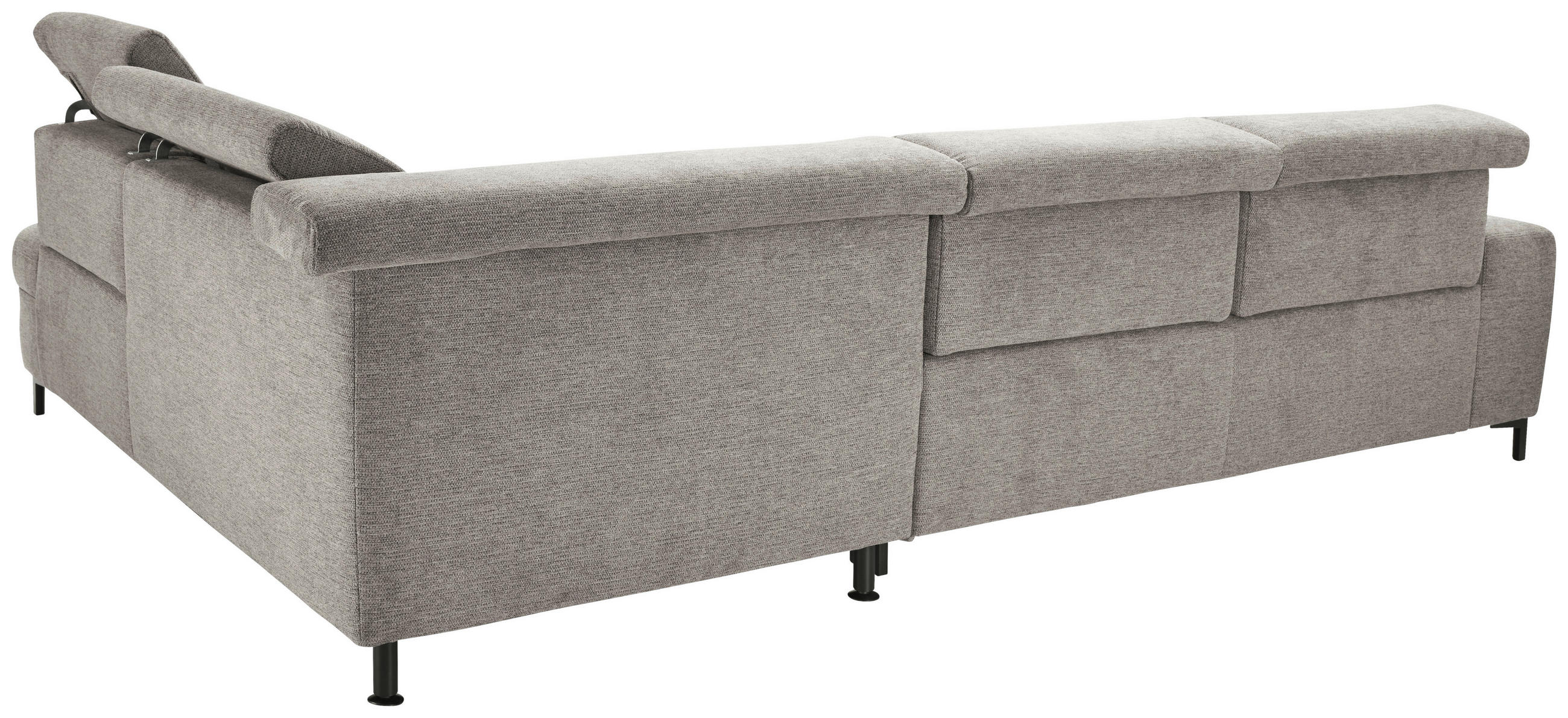 Thumbnail - SetOne by Musterring Ecksofa, Grau, Textil, 3-Sitzer, Ottomane rechts, L-Form, 314x220 cm, Typenauswahl, Bettkasten erhä...