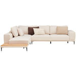 ECKSOFA in Leinwand Naturfarben  271/318 cm  - Schwarz/Naturfarben, Design, Textil/Metall (271/318cm) - Emilio Belluti
