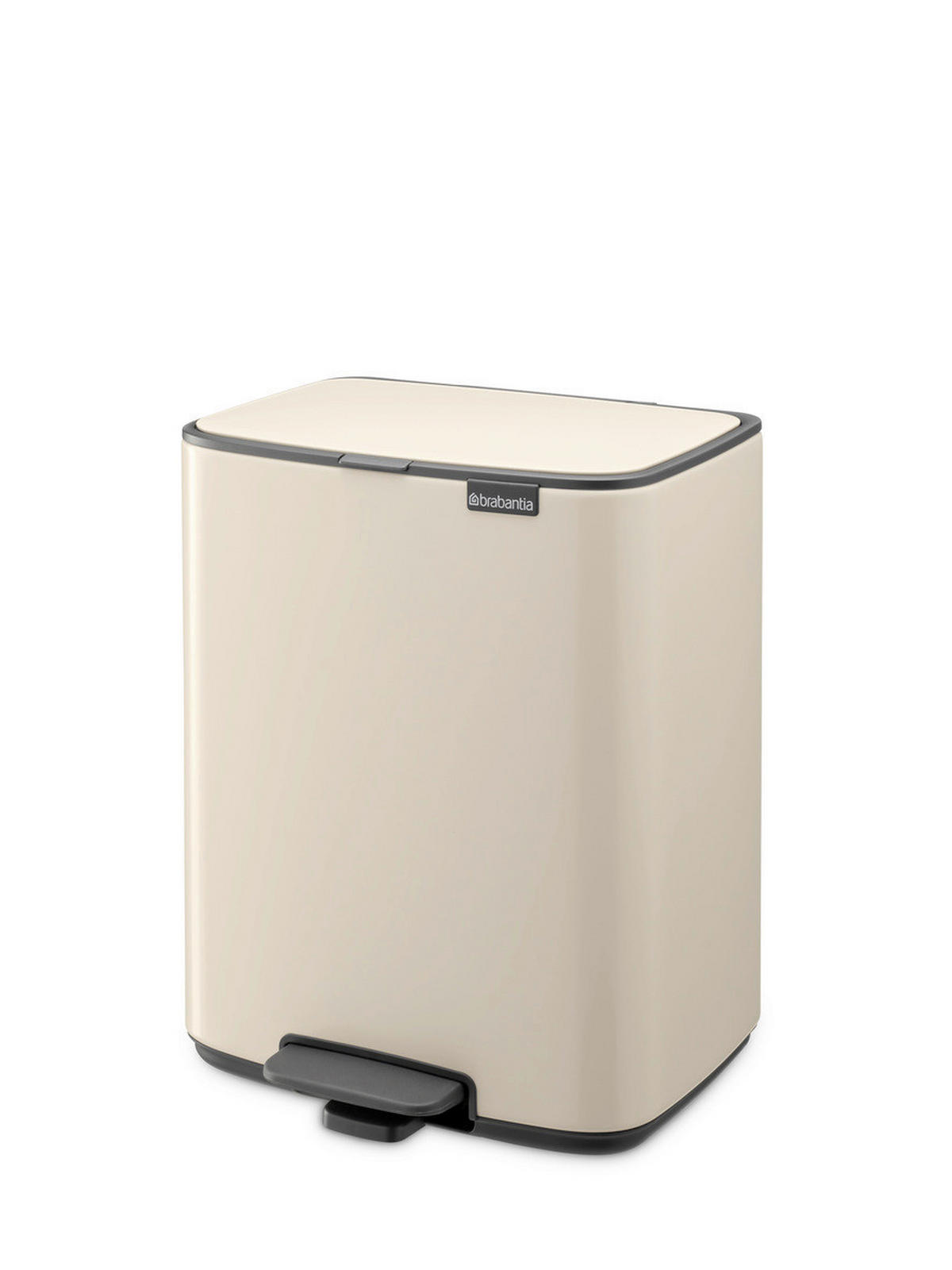 KOŠ S NOŽNOM PAPUČICOM  12 l  Bo  - bež/antracit, Design, metal/plastika (29/36,5/25,5cm) - Brabantia