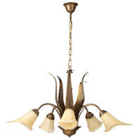 KRONLEUCHTER 75/75/100 cm   - Bronzefarben, KONVENTIONELL, Glas/Metall (75/75/100cm)