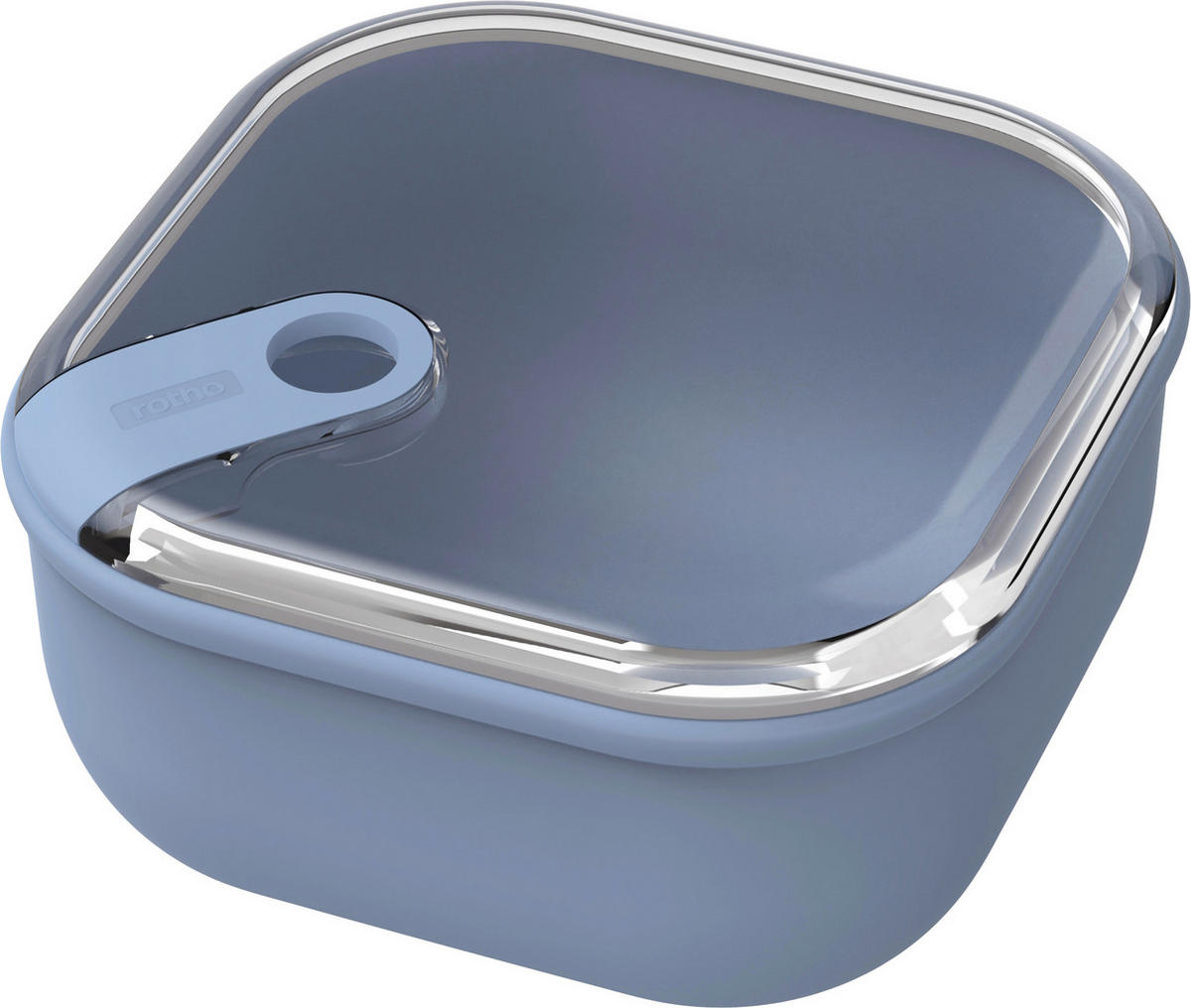 FRISCHHALTEDOSE Ela 1 L  - Transparent/Hellblau, Basics, Kunststoff (16/16/8,7cm) - Rotho