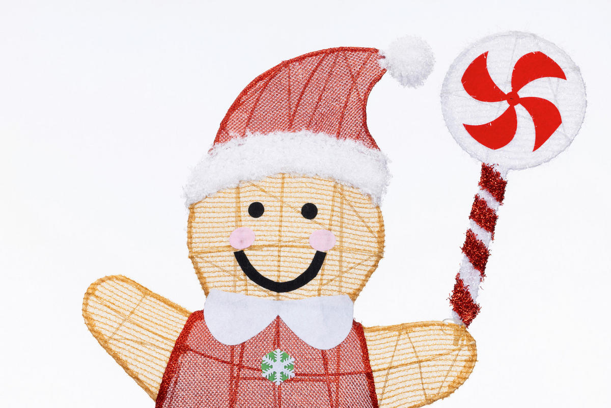 LED-DEKOLEUCHTE  - Rot/Goldfarben, LIFESTYLE, Textil/Metall - X-Mas
