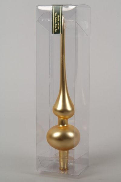 ŠPIC NA VIANOČNÝ STROMČEK - zlatá, Basics, sklo (6/26cm)