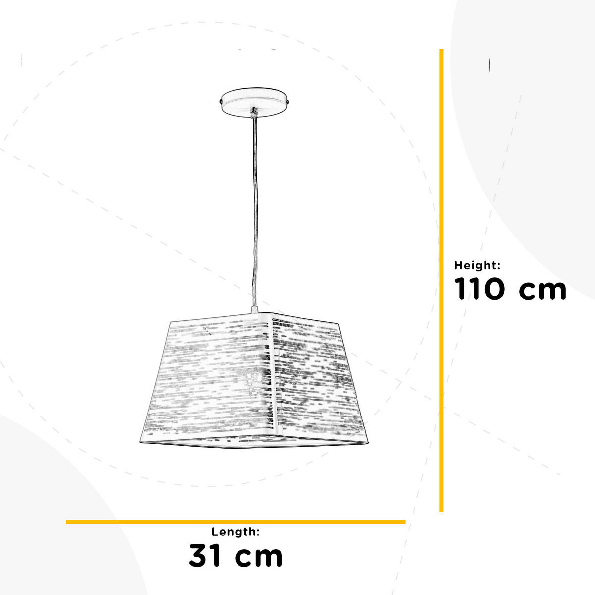 HÄNGELEUCHTE 31/110 cm   - Weiß, Trend, Metall (31/110cm)