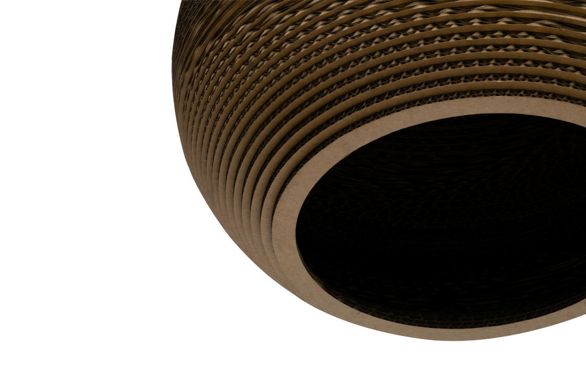 HÄNGELEUCHTE 40/150 cm  - Schwarz/Braun, Natur, Karton/Metall (40/150cm) - Marama