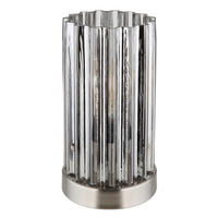 TISCHLEUCHTE 12/21,5 cm   - Klar/Schwarz, KONVENTIONELL, Glas/Kunststoff (12/21,5cm) - Globo