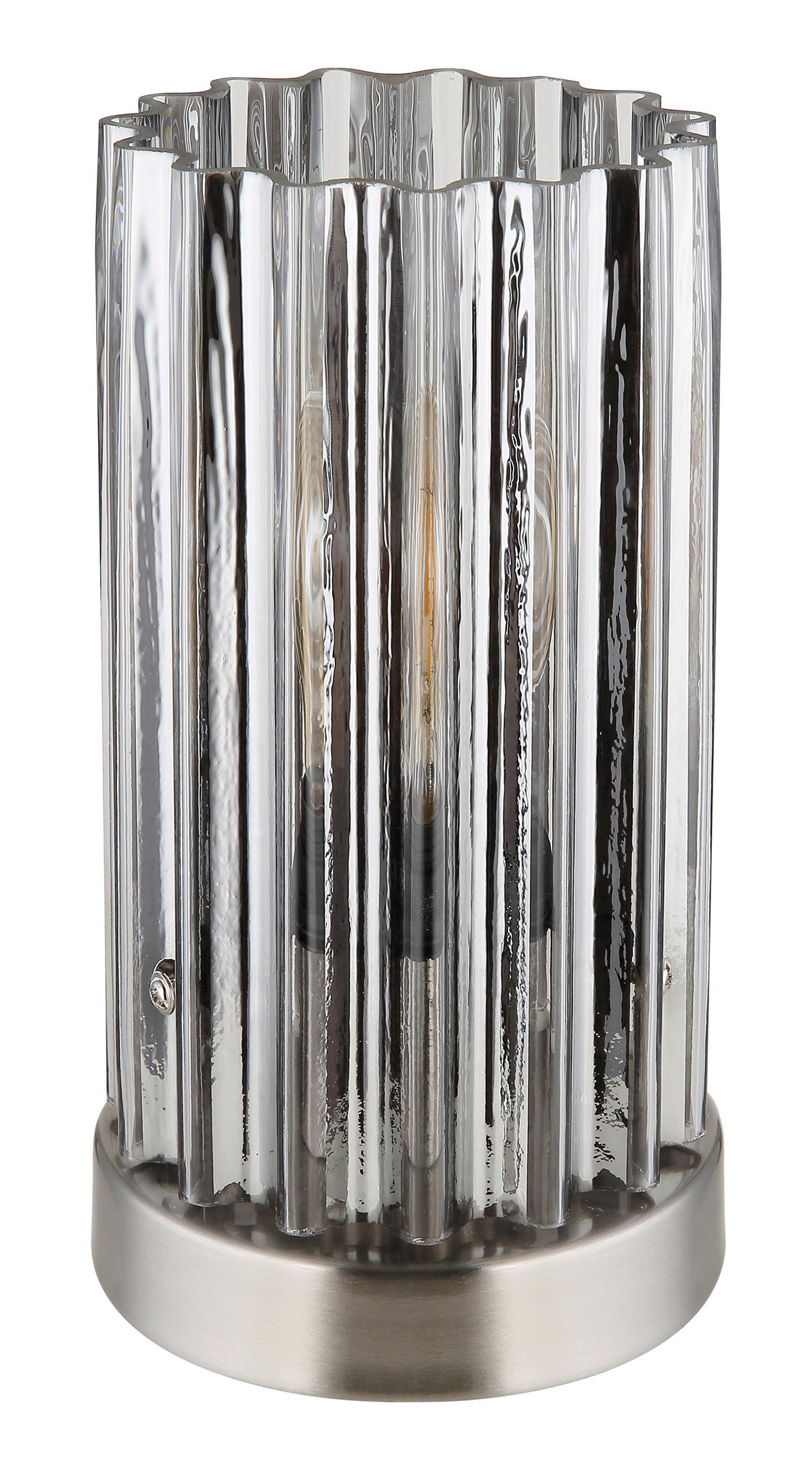 TISCHLEUCHTE 12/21,5 cm   - Klar/Schwarz, KONVENTIONELL, Glas/Kunststoff (12/21,5cm) - Globo