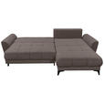 ECKSOFA  in Webstoff Dunkelbraun  - Dunkelbraun/Schwarz, KONVENTIONELL, Kunststoff/Textil (281/189cm) - Carryhome