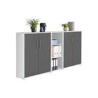 AKTENSCHRANK Anthrazit, Weiß  - Anthrazit/Weiß, MODERN, Holzwerkstoff (212,9/113,6/33cm) - MID.YOU