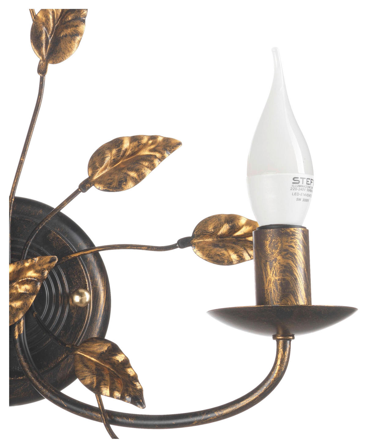 WANDLEUCHTE Collana 36/16/42 cm   - Bronzefarben, KONVENTIONELL, Metall (36/16/42cm)