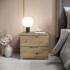 NACHTSCHRANK 46/43/42 cm  - Alufarben/Eiche Artisan, KONVENTIONELL, Holzwerkstoff/Kunststoff (46/43/42cm) - Boxxx
