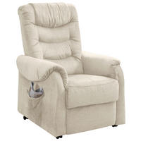 FERNSEHSESSEL in Velours Beige  - Beige/Schwarz, Design, Kunststoff/Textil (78/107/93cm) - Livetastic