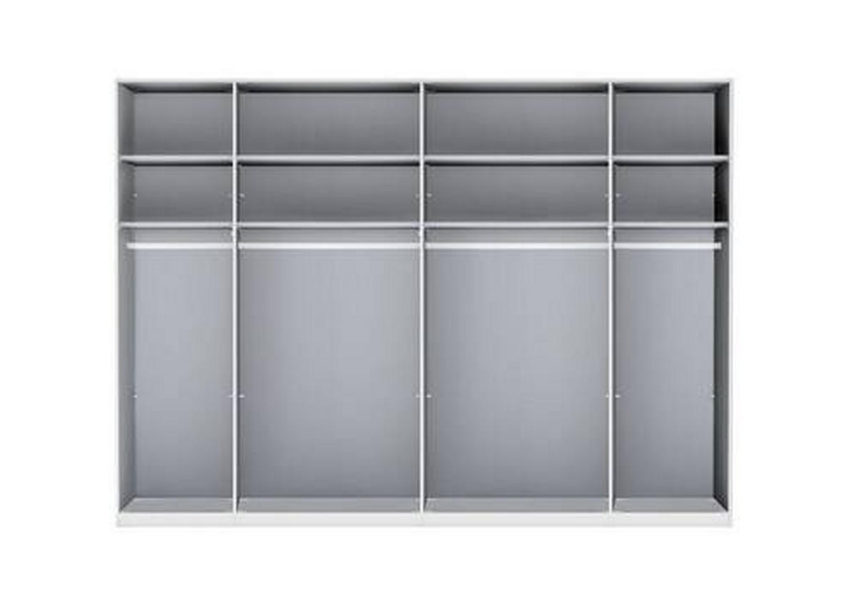 DREHTÜRENSCHRANK 250/216/58 cm 6-türig Graphitfarben  - Schwarz/Graphitfarben, Design, Glas/Holzwerkstoff (250/216/58cm) - Novel