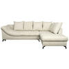 ECKSOFA Perlmutt Struktur  - Perlmutt/Schwarz, KONVENTIONELL, Textil/Metall (274/194cm) - Carryhome