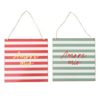 DEKOSCHILD  - Rot/Grün, Trend, Metall (20/20/0,5cm)