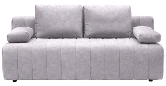 SCHLAFSOFA  in Flachgewebe Hellgrau  - Hellgrau/Schwarz, MODERN, Kunststoff/Textil (194/78-87/92cm) - Xora