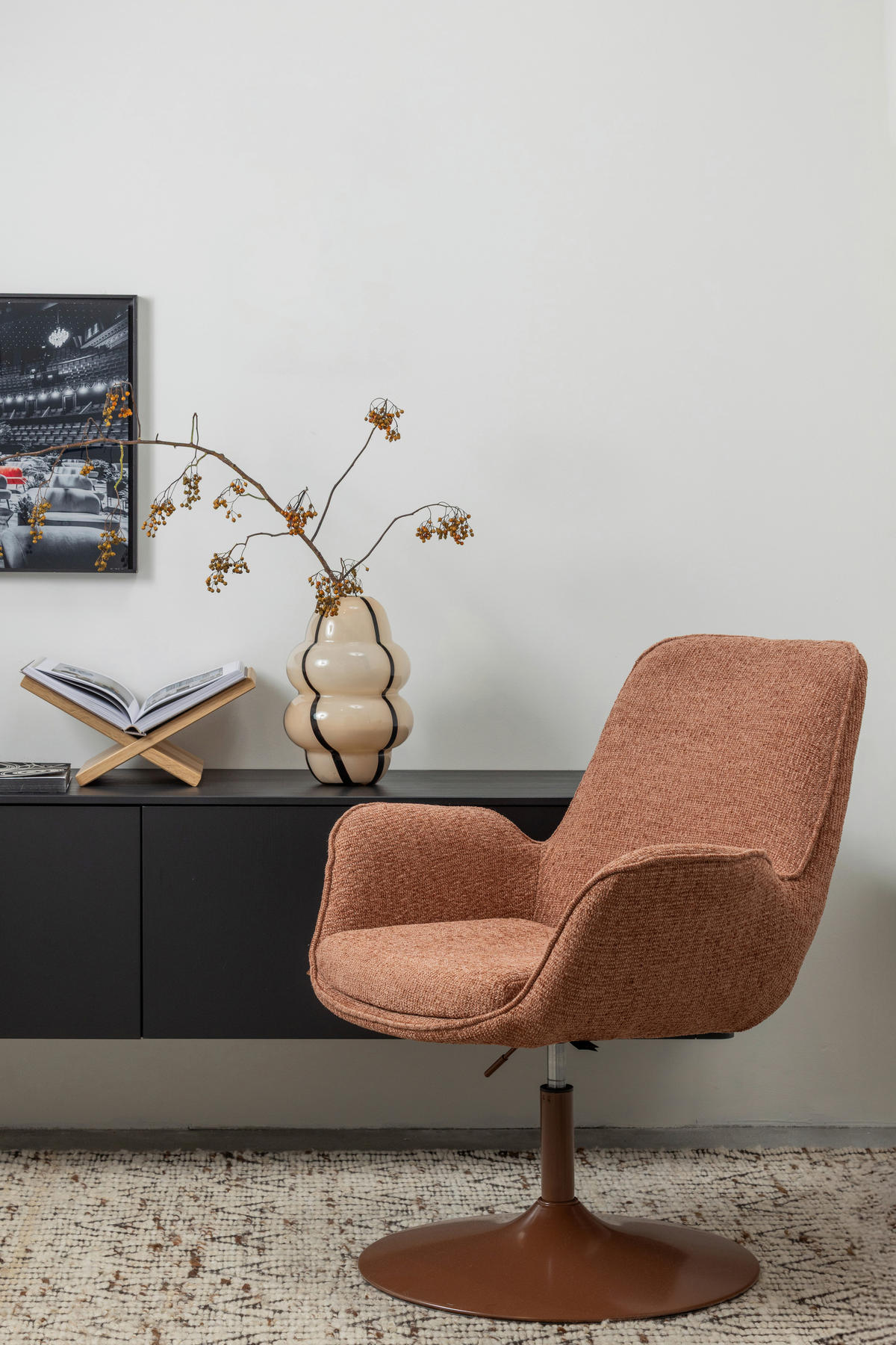 SESSEL in Webstoff Orange  - Orange, Design, Textil/Metall (79/91/76cm) - Livetastic