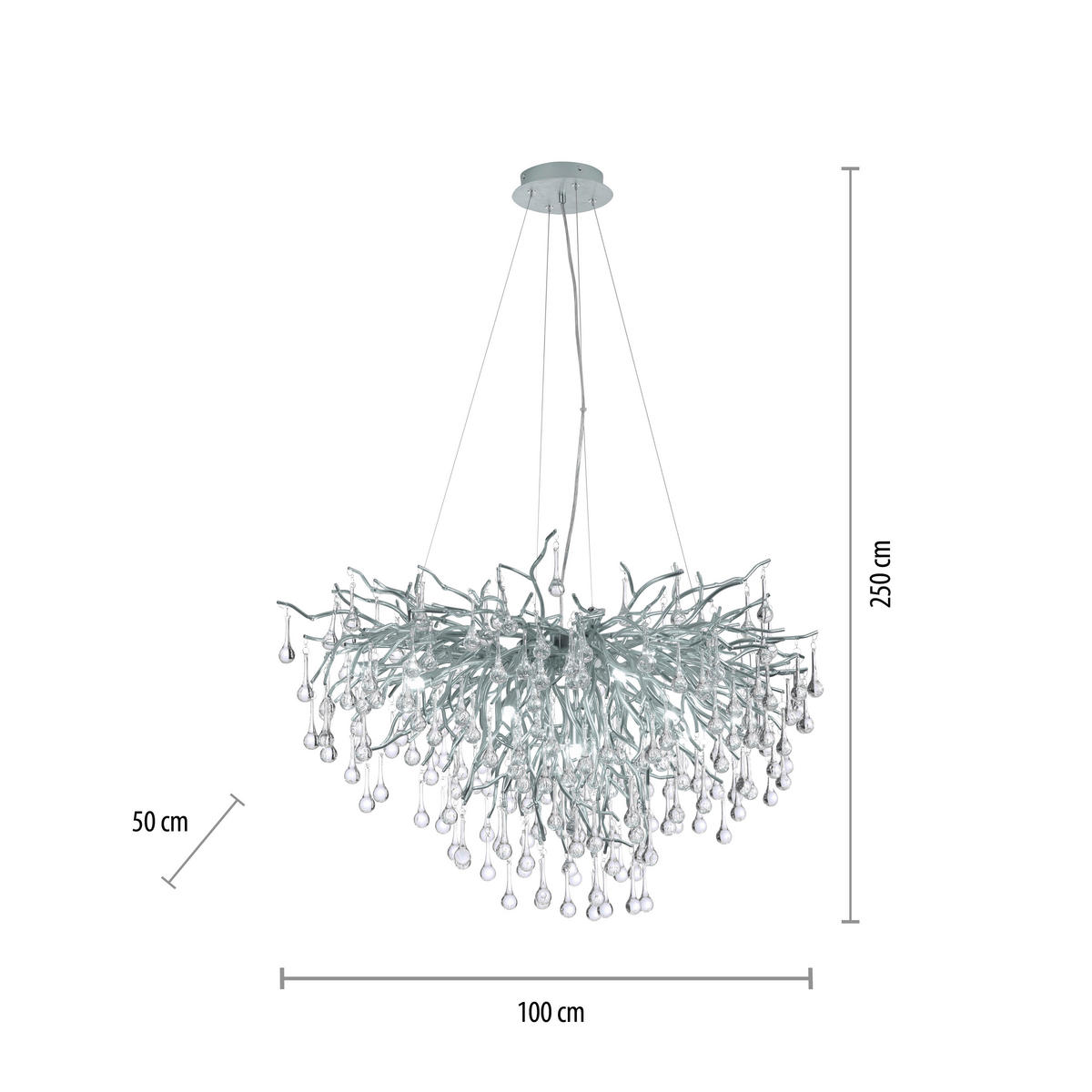 LUSTR, 100/50/250 cm  - Design, kov/plast (100/50/250cm) - Paul Neuhaus