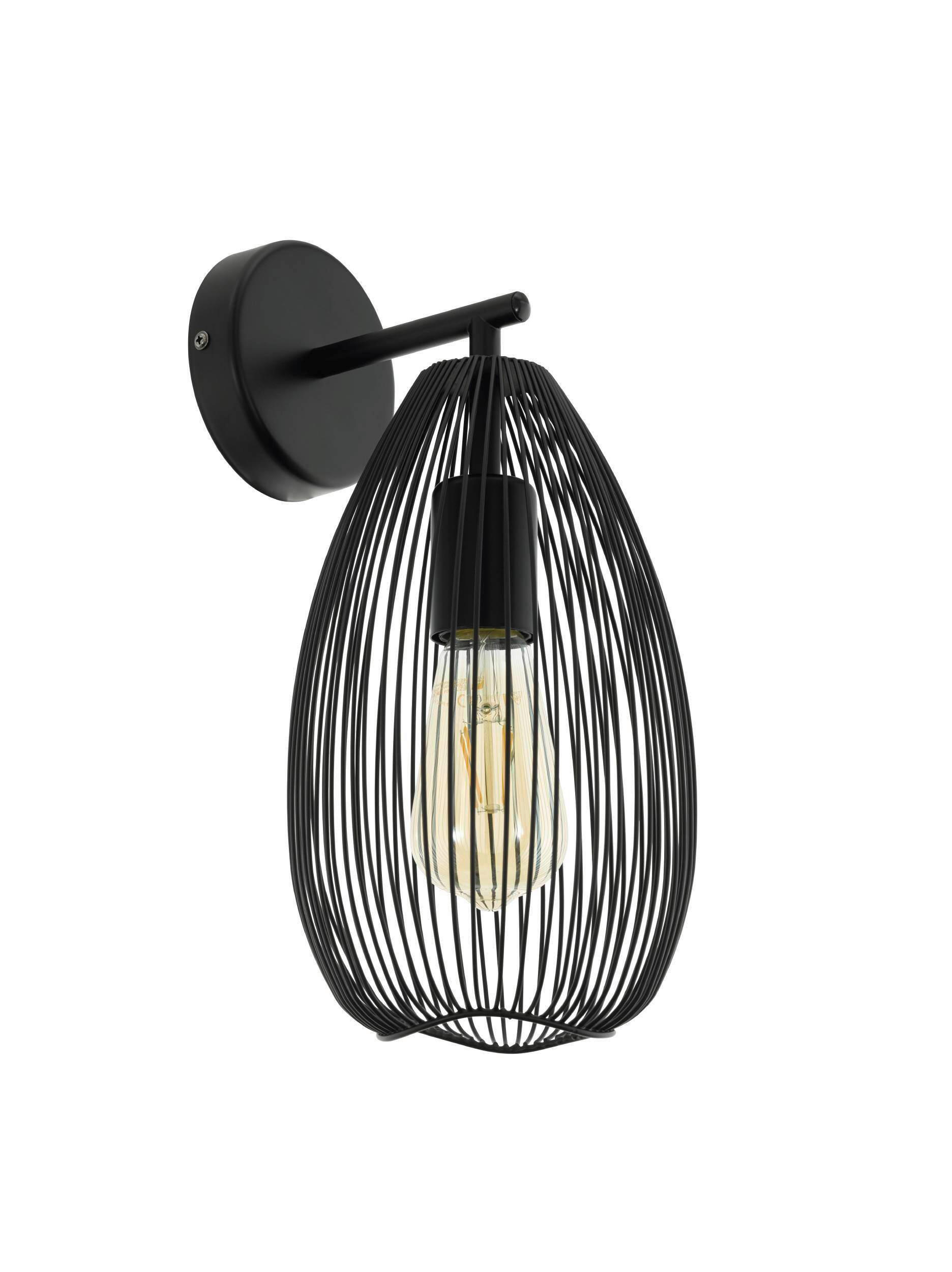 VÄGGLAMPA 17/110 cm   - svart, Design, metall (17/110cm) - Eglo