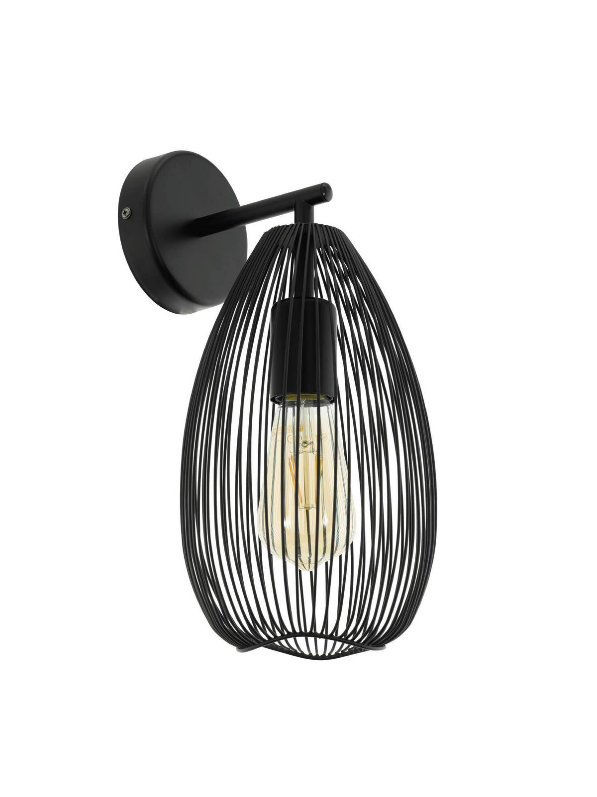 WANDLEUCHTE 17/110 cm   - Schwarz, Design, Metall (17/110cm) - Eglo