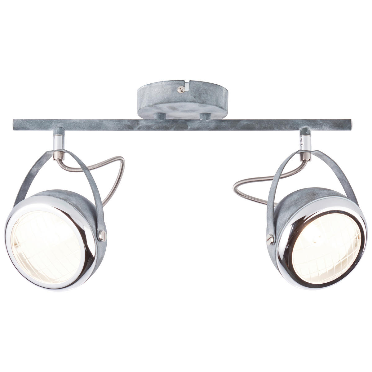 DECKENSTRAHLER 14/22/37 cm   - Klar/Chromfarben, LIFESTYLE, Glas/Metall (14/22/37cm) - Brilliant