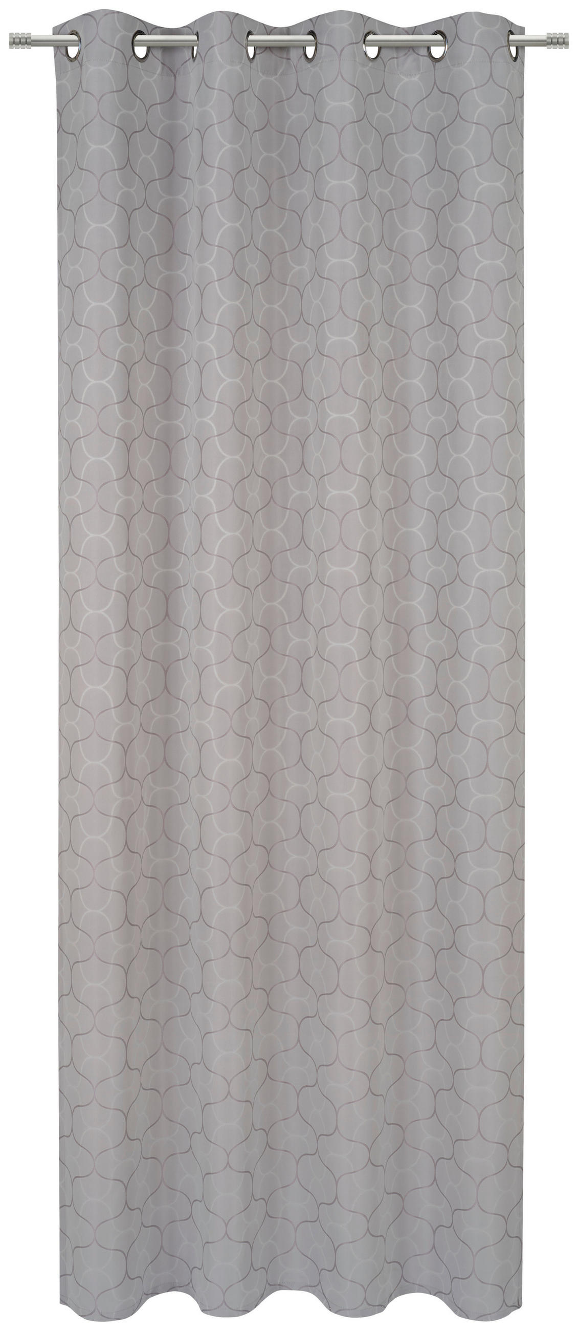ZÁVES S OČKAMI, nepriehľadné, 140/245 cm - sivohnedá, Konventionell, textil (140/245cm) - Esposa