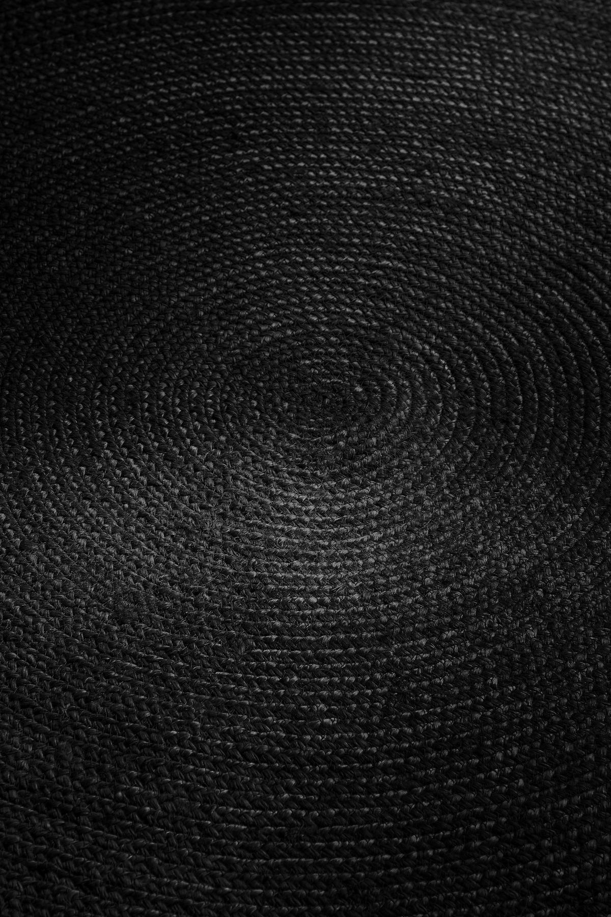 JUTETEPPICH 140 cm Jute Braided Schwarz  - Schwarz, Basics, Textil (140cm) - Hanse Home