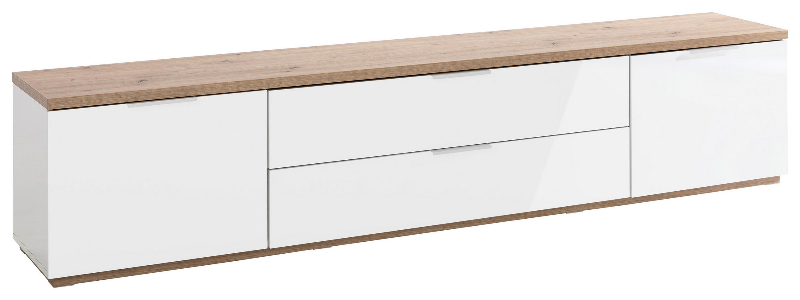 LOWBOARD  in 240/51/40,5 cm  - Weiß Hochglanz/Eiche Artisan, MODERN, Holz/Holzwerkstoff (240/51/40,5cm) - Carryhome