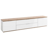 LOWBOARD  in 240/51/40,5 cm  - Weiß Hochglanz/Eiche Artisan, MODERN, Holz/Holzwerkstoff (240/51/40,5cm) - Carryhome
