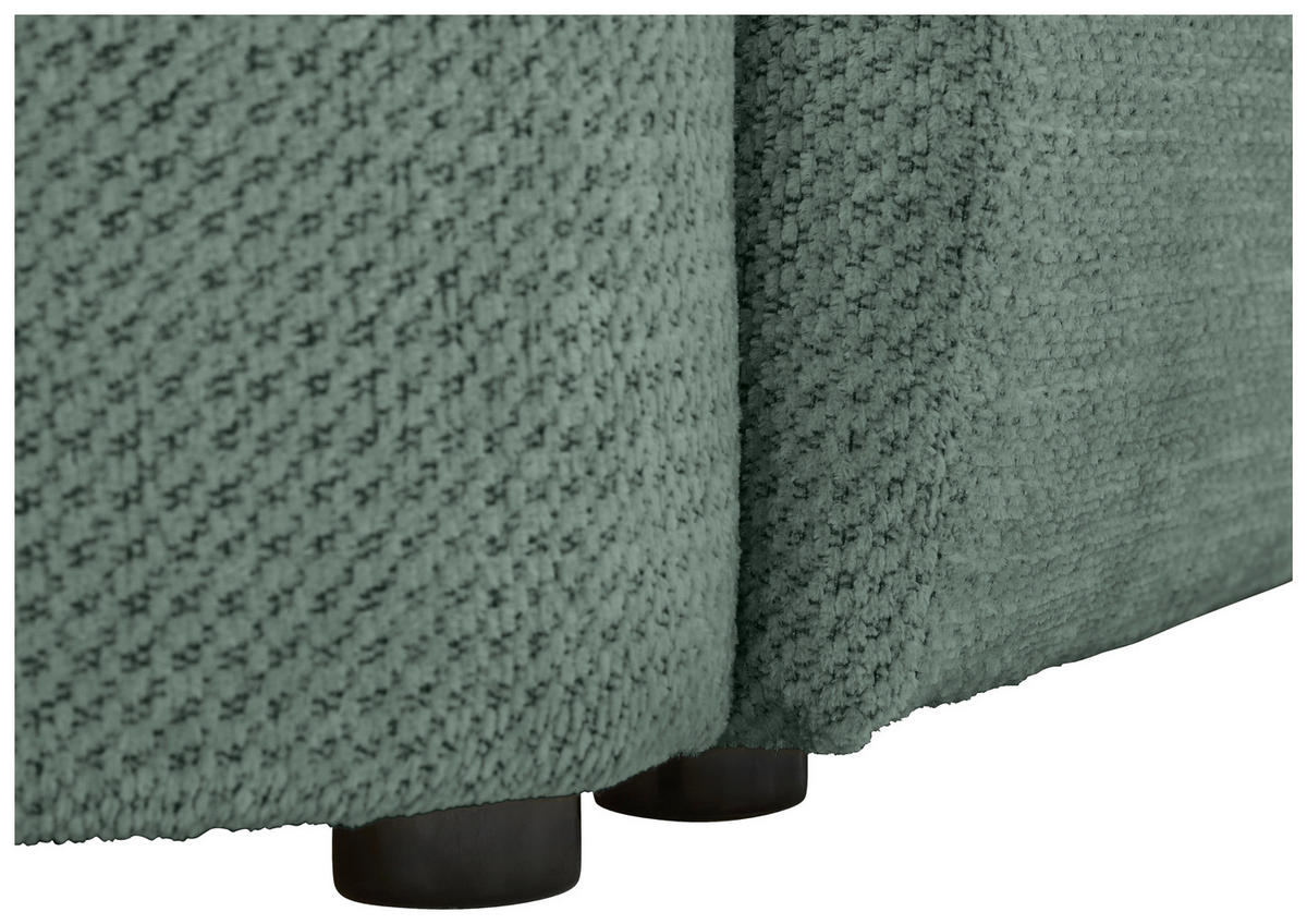 ECKSOFA in Chenille Dunkelgrün  - Dunkelgrün/Schwarz, MODERN, Kunststoff/Textil (179/287cm) - Carryhome