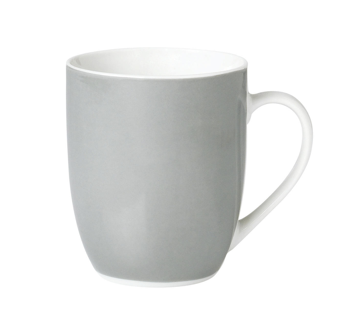 KAFFEEBECHERSET 6-teilig Keramik Porzellan Grau, Weiß - Weiß/Grau, Basics, Keramik (11/10/8cm)