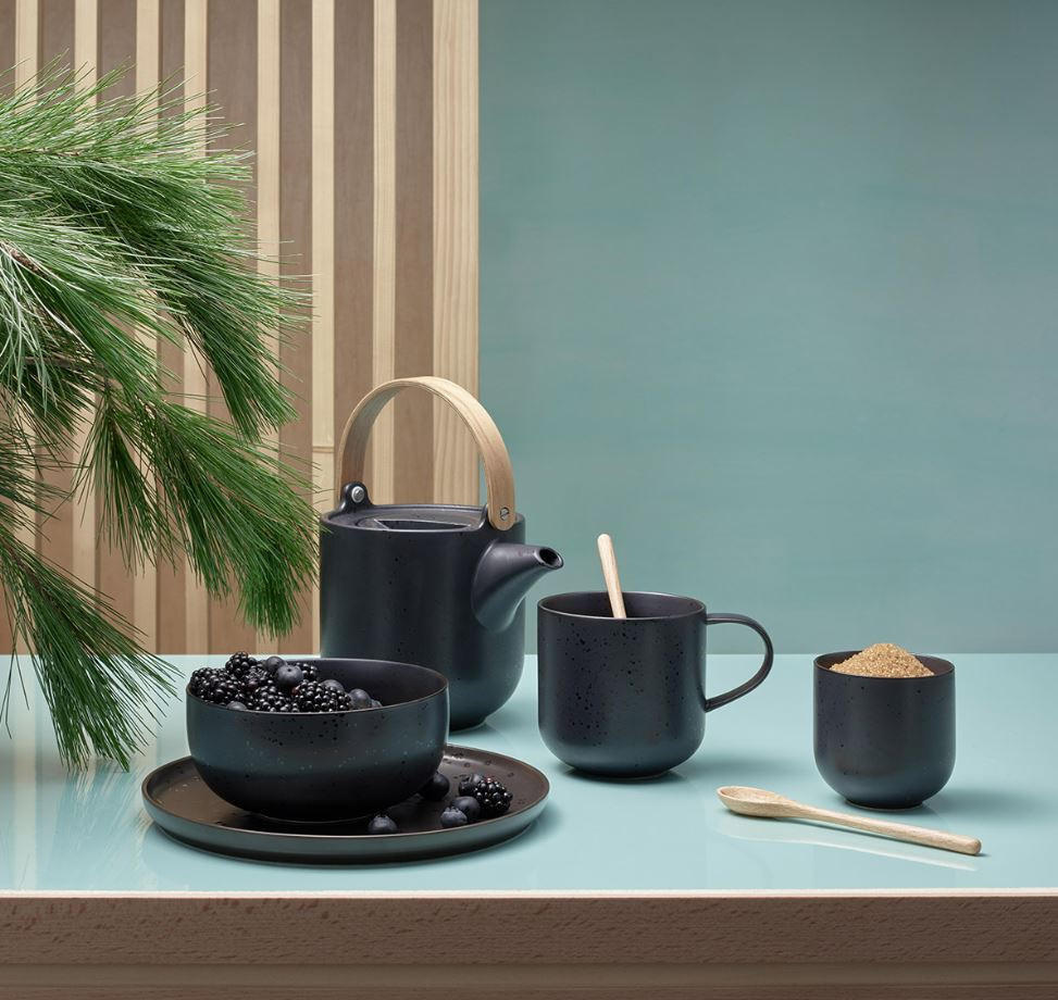 Thumbnail - ASA Teekanne Coppa Kuro, Schwarz, Holz, Keramik, 600 ml, 10.7x12x14.5 cm, Ausgießer, Filtereinsatz, Kaffee & Tee, Kannen...
