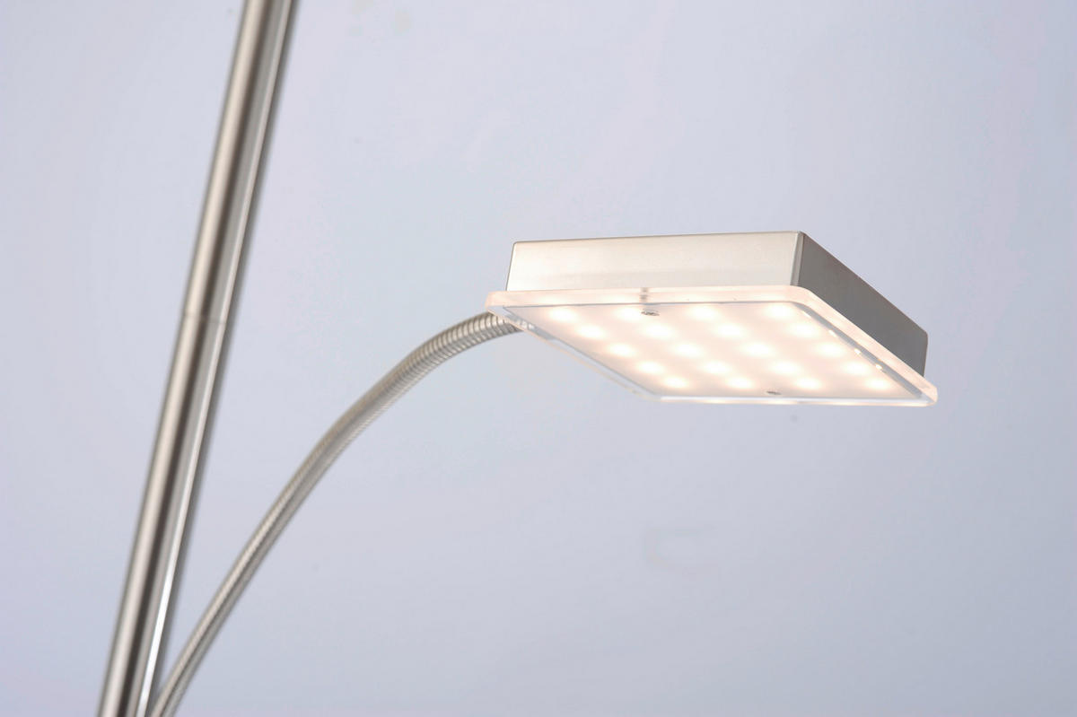 LAMPADAR CU LED - argintiu, Basics, plastic/metal (56/57,5/190cm)