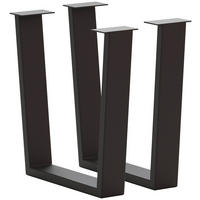 TISCHGESTELL Anthrazit  - Anthrazit, Design, Metall (73/17/74cm) - Waldwelt
