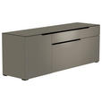 LOWBOARD  160/58/45 cm  - Schwarz/Grau, Design, Glas/Holzwerkstoff (160/58/45cm) - Moderano