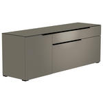 LOWBOARD Grau, Schwarz  160/58/45 cm  - Schwarz/Grau, Design, Glas/Holzwerkstoff (160/58/45cm) - Moderano